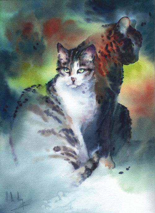 Chat - Chamoureux (37x27cm)